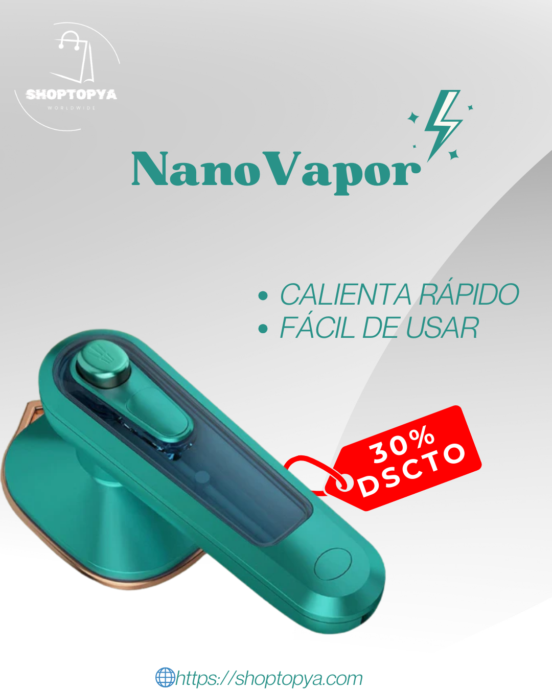 ✨NanoVapor✨ [Mini Plancha a Vapor] Envío gratis a todo Chile🚚 - 30% DSCTO📢 - Paga al recibir🏡