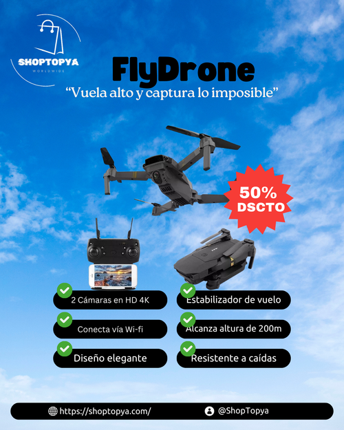 ✈️FlyDrone - [Drone con cámara HD 4K]  - 50% OFF🔥- ¡consígue el tuyo con envío gratis!🚚