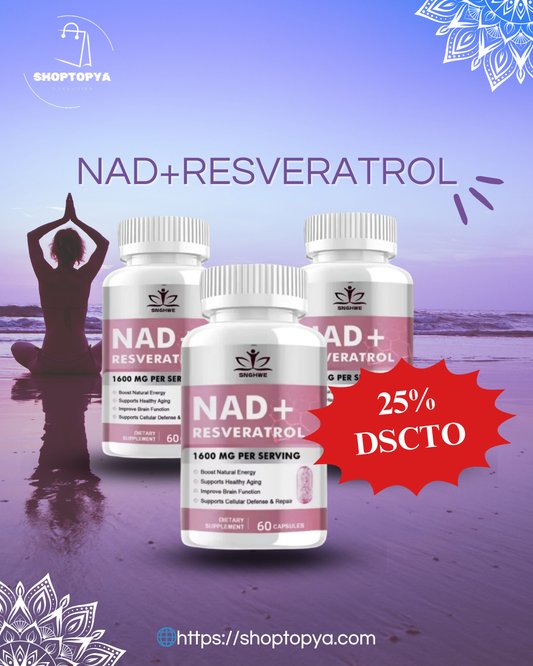 🌸NAD+RESVERATROL🌸 - [60 Cápsulas] - Envío gratis a todo Chile🚚 ¡Paga al recibir!🏡