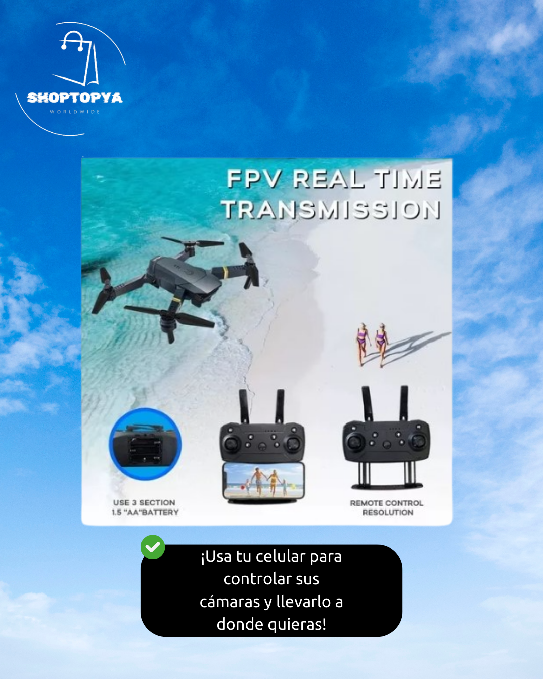 ✈️FlyDrone - [Drone con cámara HD 4K]  - 50% OFF🔥- ¡consígue el tuyo con envío gratis!🚚