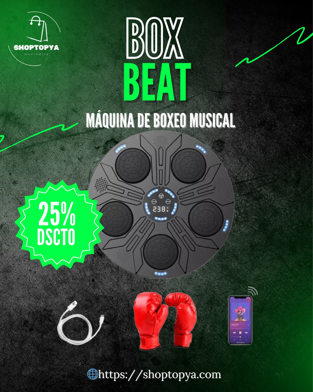 🥊BoxBeat🥊 - [Máquina de boxeo profesional] - Envío gratis a todo Chile🚚 ¡Paga al recibir!🏡