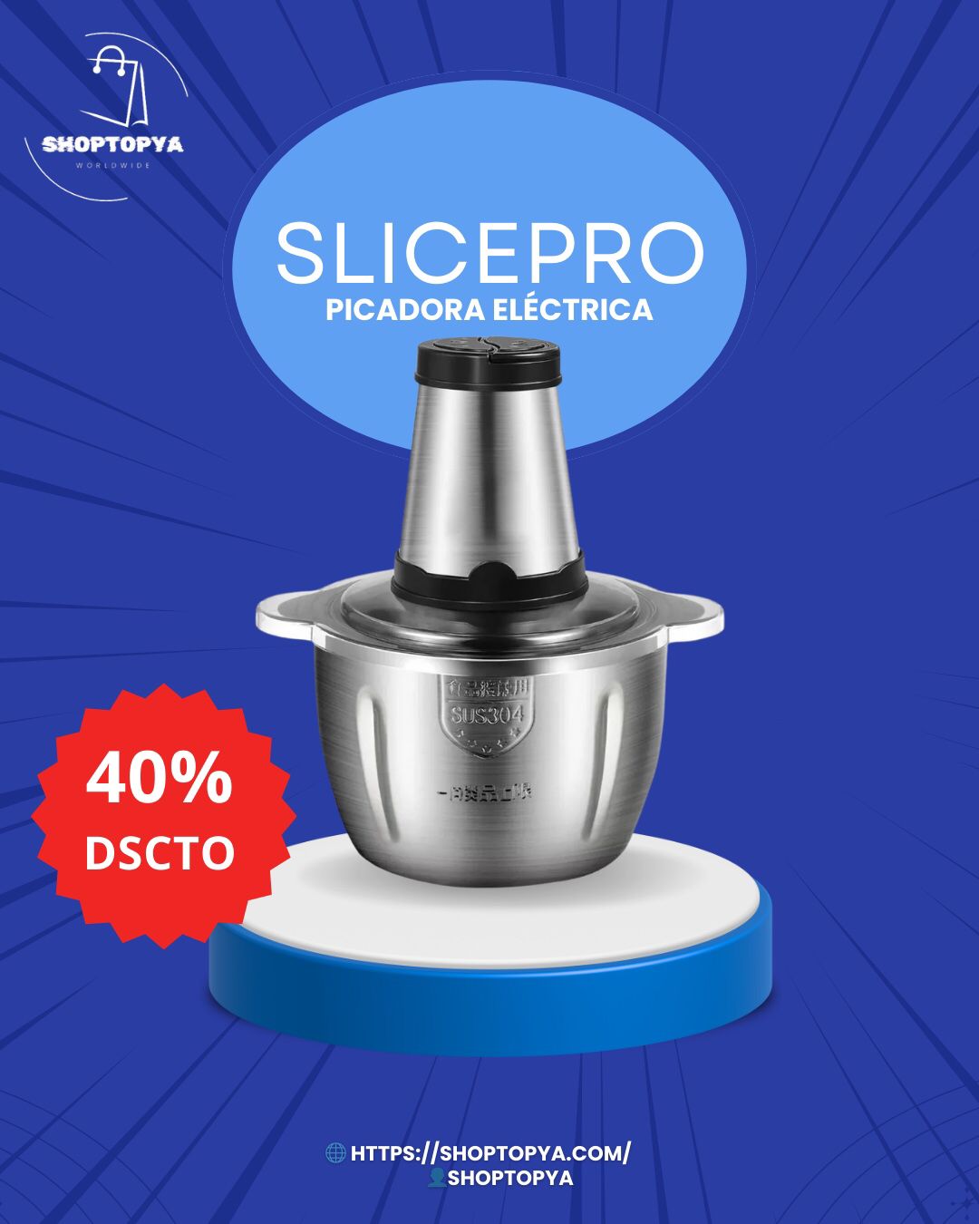 💥SlicePro💥 [Picadora eléctrica de dos velocidades] ¡Precio oferta! Lleva el tuyo ahora🗣️ - Envío gratis a todo Chile🚚